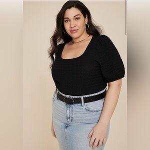 Maurice’s Textured Short Sleeve Blouse 3X NWOT